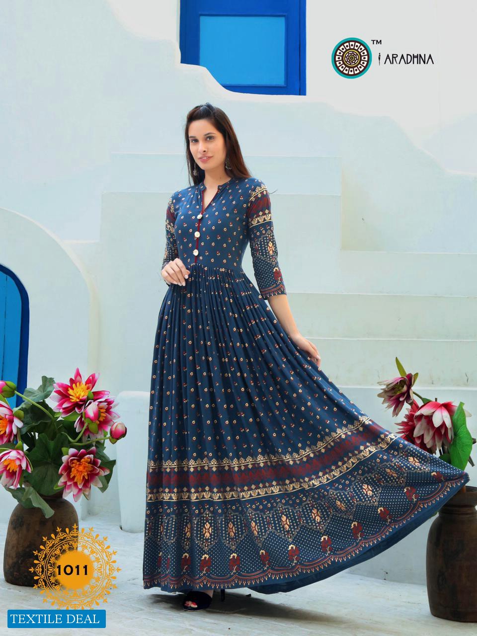 RIWAAZ BY ARADHNA RAYON WORK LONG EVENING GOWN COLLECTION