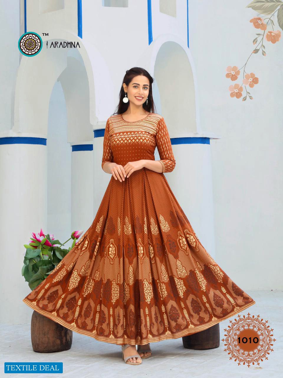 RIWAAZ BY ARADHNA RAYON WORK LONG EVENING GOWN COLLECTION