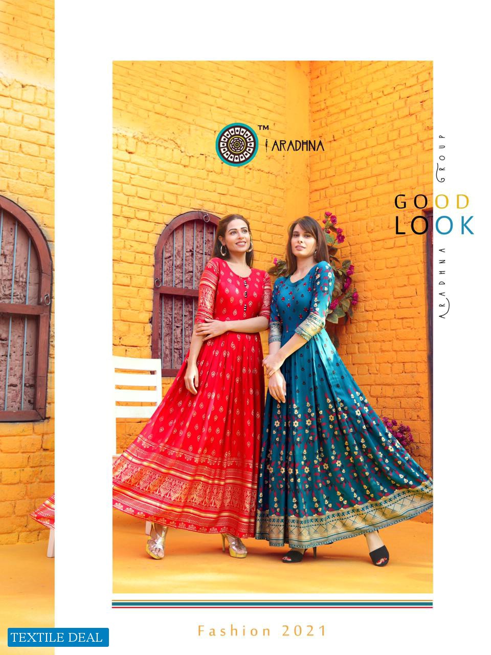 RIWAAZ BY ARADHNA RAYON WORK LONG EVENING GOWN COLLECTION