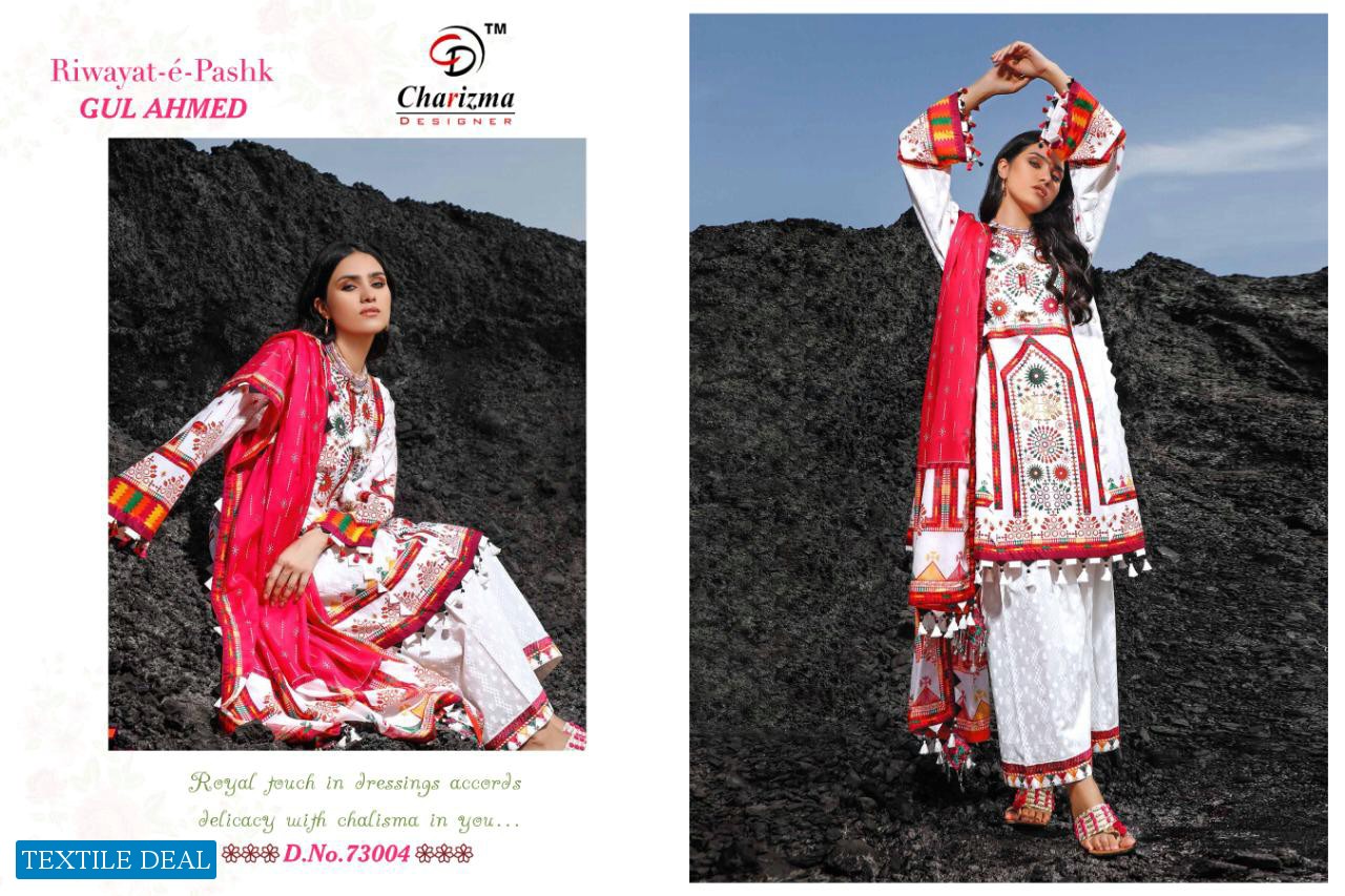 RIWAYAT E PASHK GUL AHMED BY CHARIZMA JAM COTTON PAKISTANI DRESS MATERIALS