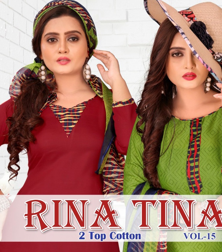 RIna Tina Two Top Vol-15 Wholesale Printed Low range Dress
