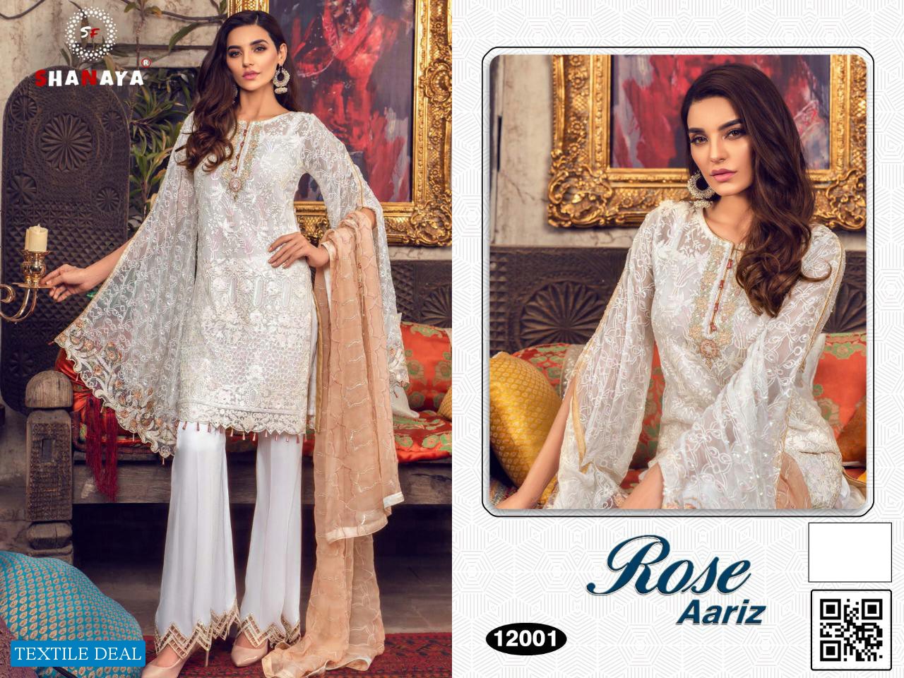 ROSE AARIZ BY SHANAYA GEORGETTE PAKISTANI EMBROIDERY SALWAR KAMEEZ