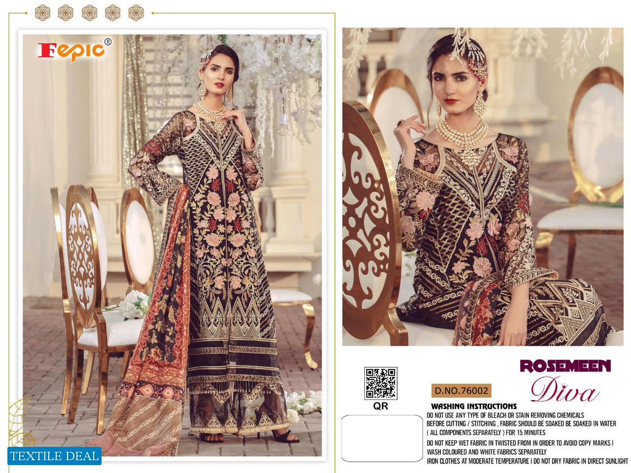 ROSEMEEN DIVA BY FEPIC DESIGNER GEORGETTE PAKISTANI STYLE SUIT CONCEPT