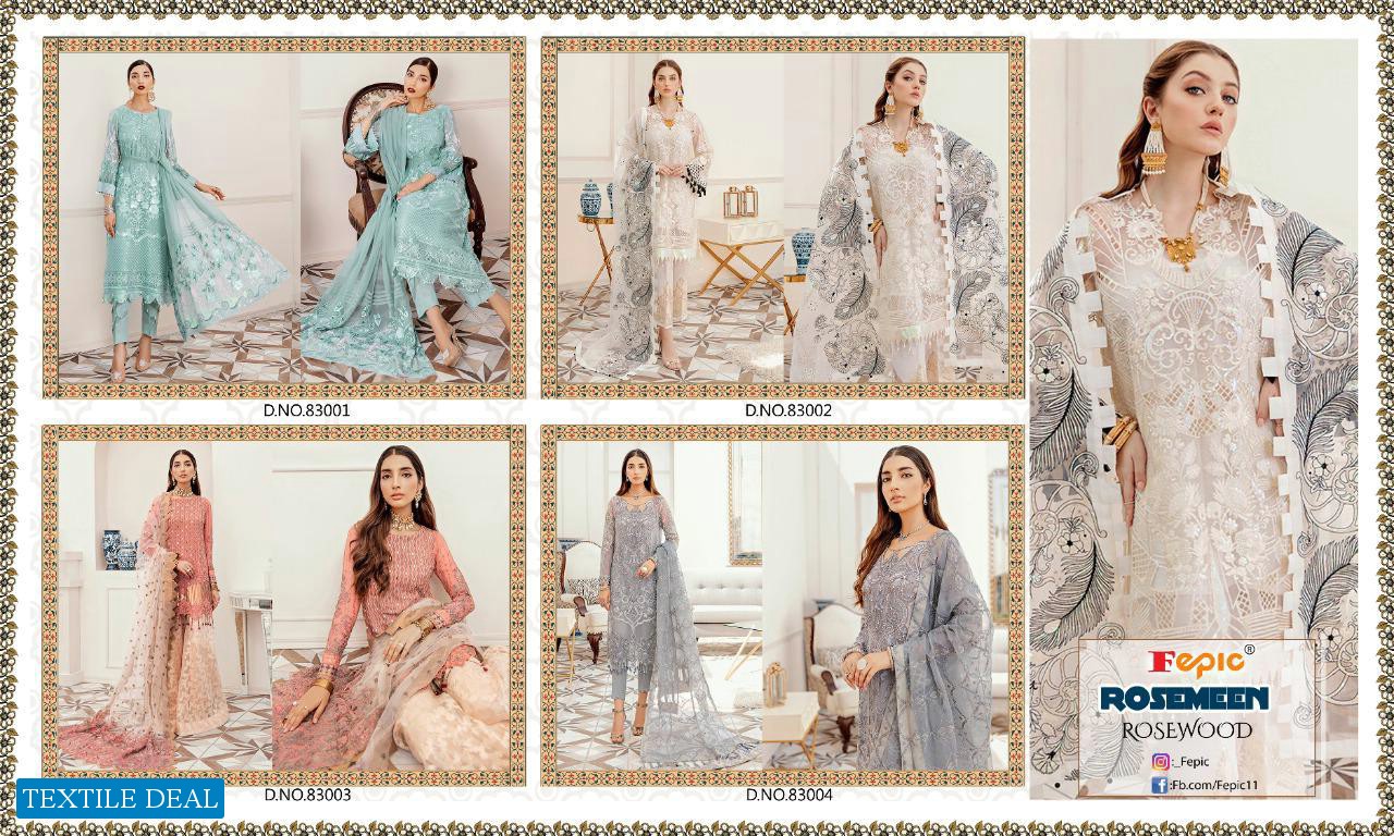 ROSEMEEN ROSEWOOD BY FEPIC GEORGETTE NET PAKISTANI DRESS COLLECTION