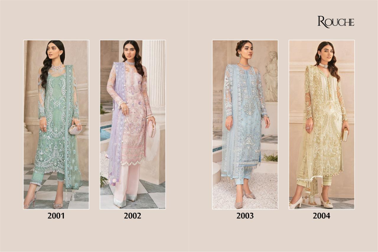 ROUCH LAUNCH GULAAL HEAVY BUTTERFLY NET WITH EMBROIDERY WORK SALWAR SUITS PAKISTANI CONCEPT