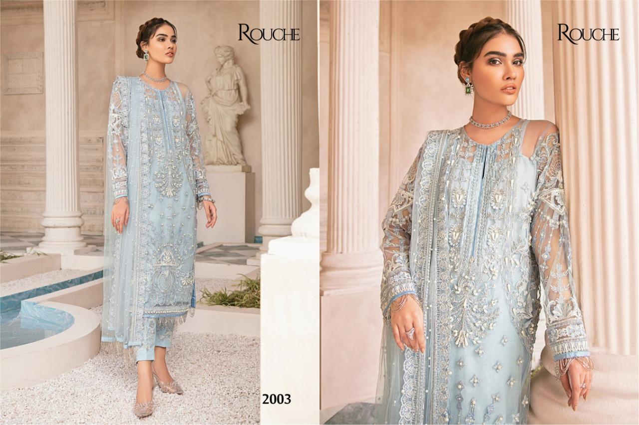 ROUCH LAUNCH GULAAL HEAVY BUTTERFLY NET WITH EMBROIDERY WORK SALWAR SUITS PAKISTANI CONCEPT