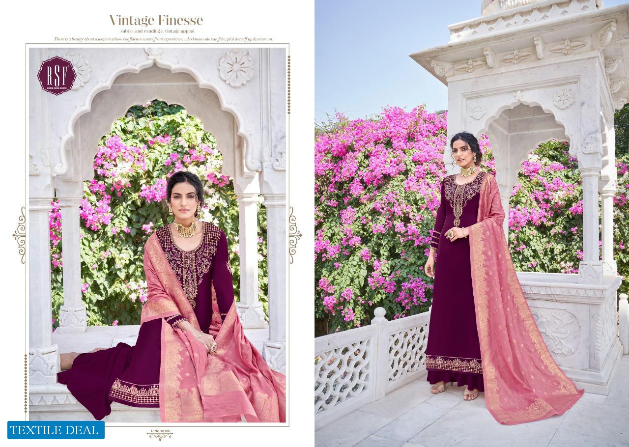 RSF LAUNCH NARGIS SATIN GEORGETTE WEDDING WEAR DESIGNER SALWAR SUITS