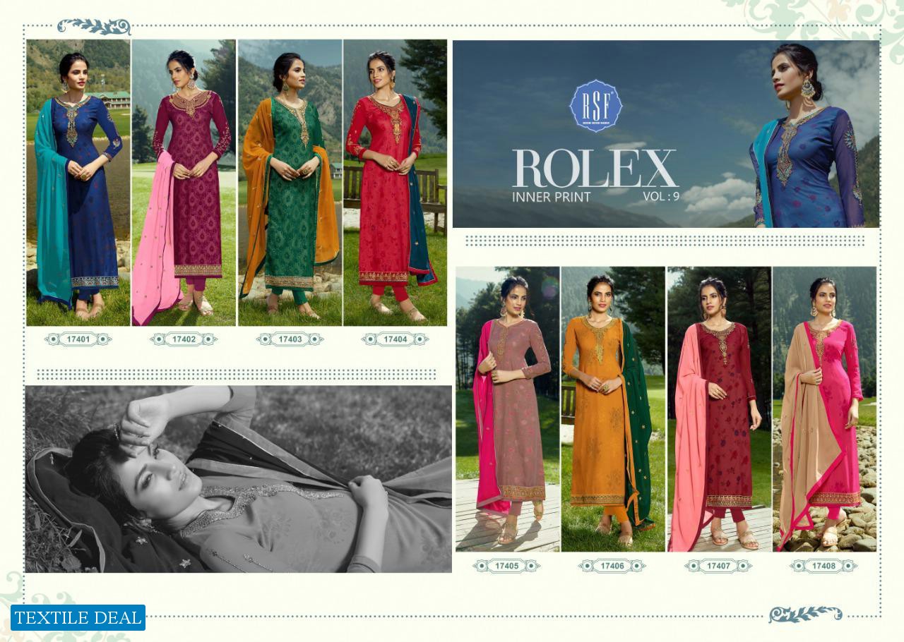 RSF Rolex Vol-9 Wholesale Straight long Salwar Kameez