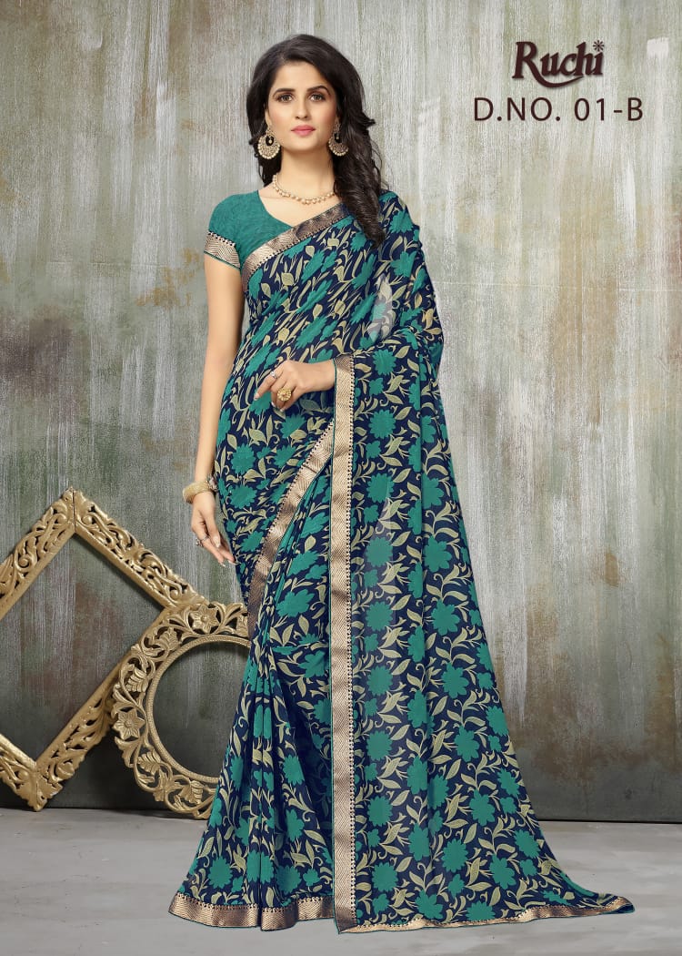 RUCHI PRESENT JAANKI GEORGETTE PRINTED FASHIONABLE SAREE SELLER