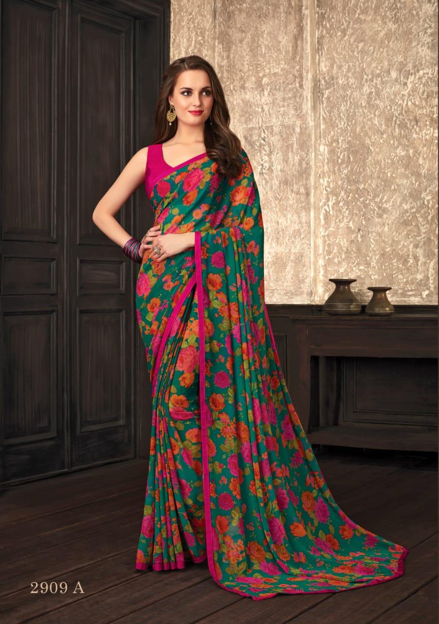 RUCHI PRESENTS JASMINE HIT DESIGNS GEORGETTE CASUAL WEAR SAREE SELLER