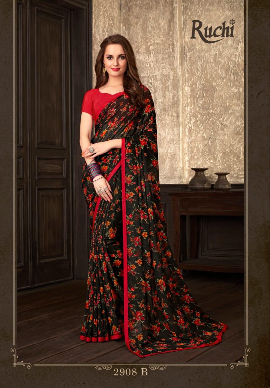 RUCHI PRESENTS JASMINE HIT DESIGNS GEORGETTE CASUAL WEAR SAREE SELLER