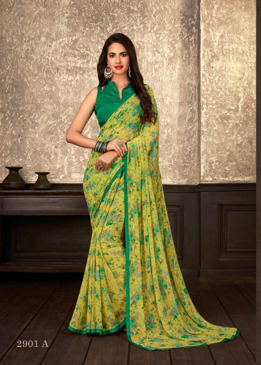 RUCHI PRESENTS JASMINE HIT DESIGNS GEORGETTE CASUAL WEAR SAREE SELLER