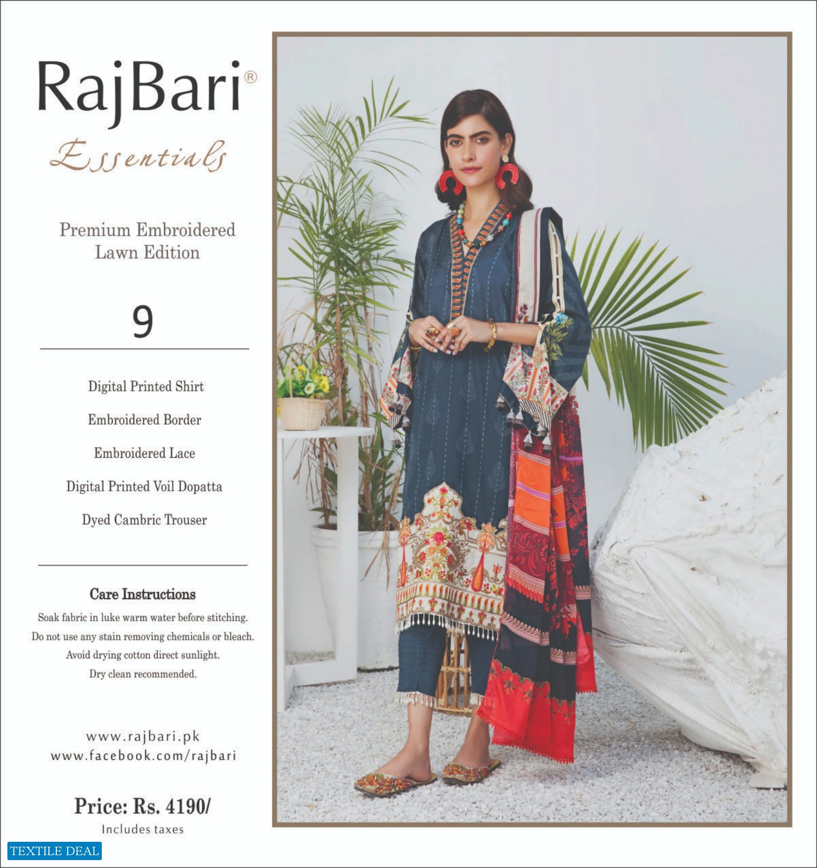 Rajbari Wholesale Designer Lawn Collection Pakistani