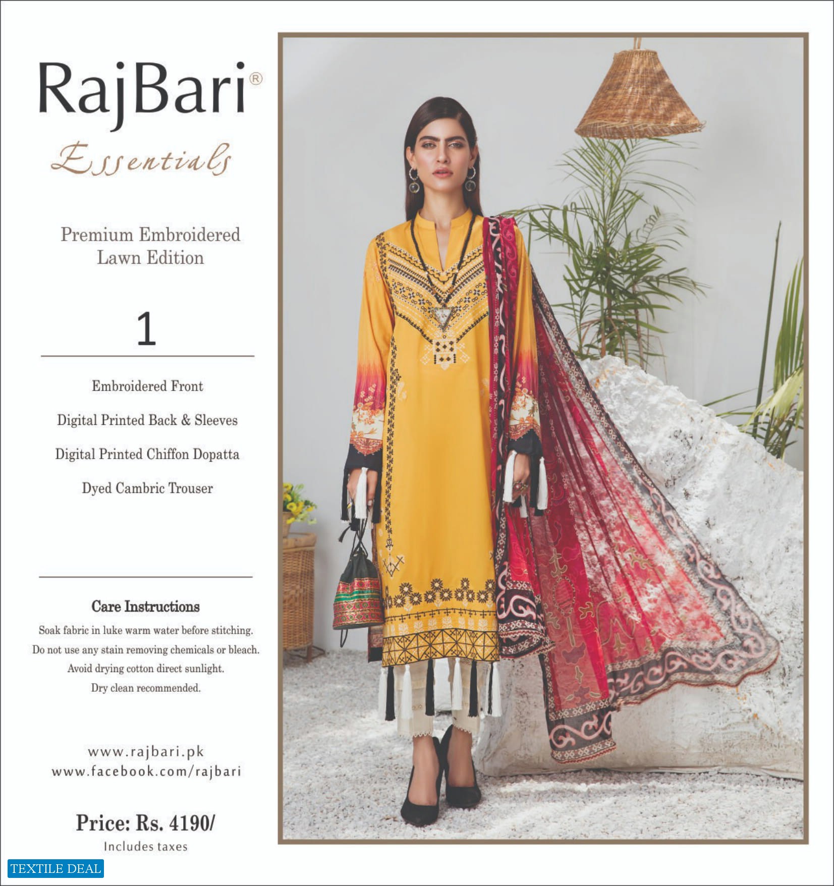 Rajbari Wholesale Designer Lawn Collection Pakistani