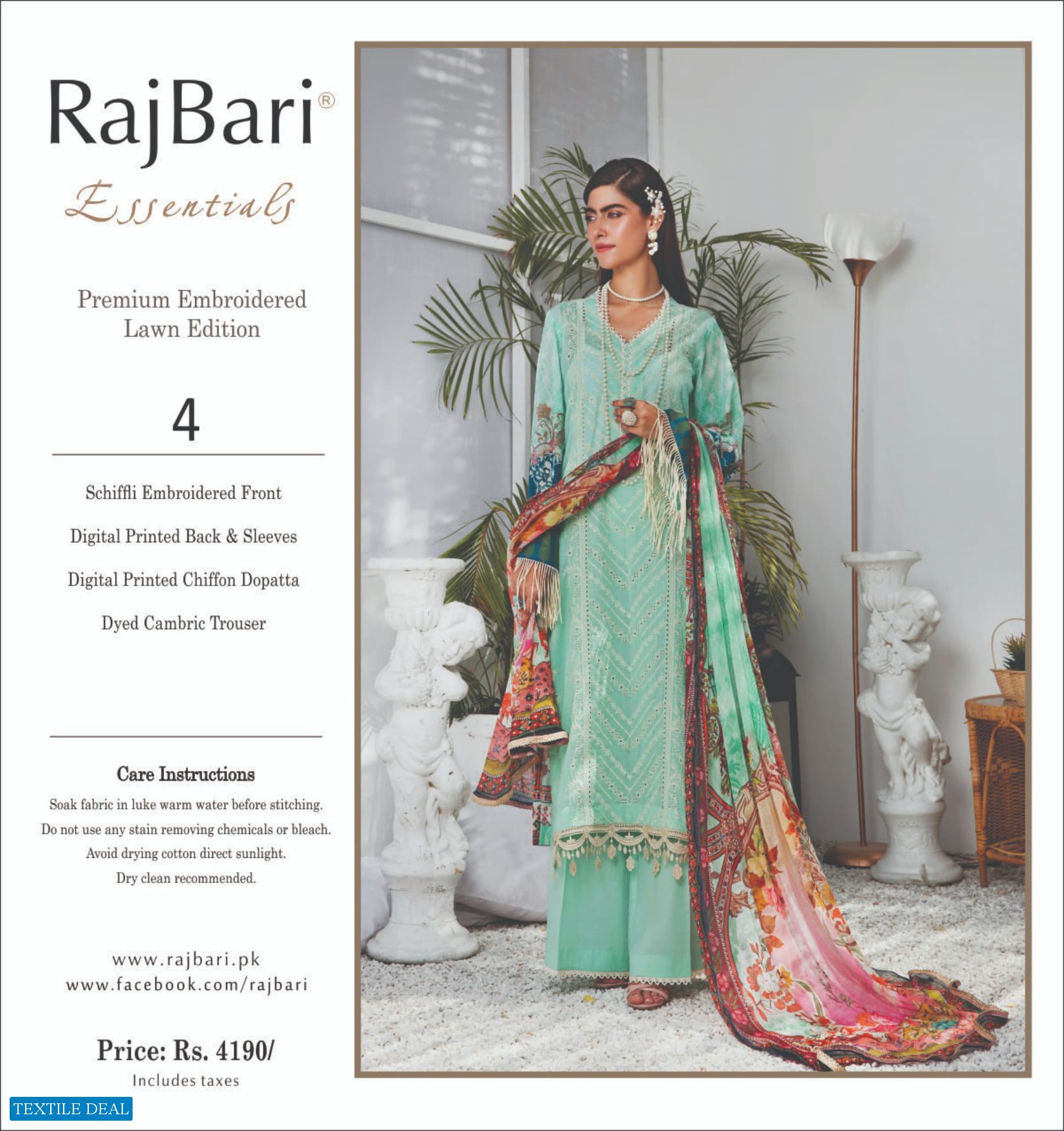 Rajbari Wholesale Designer Lawn Collection Pakistani