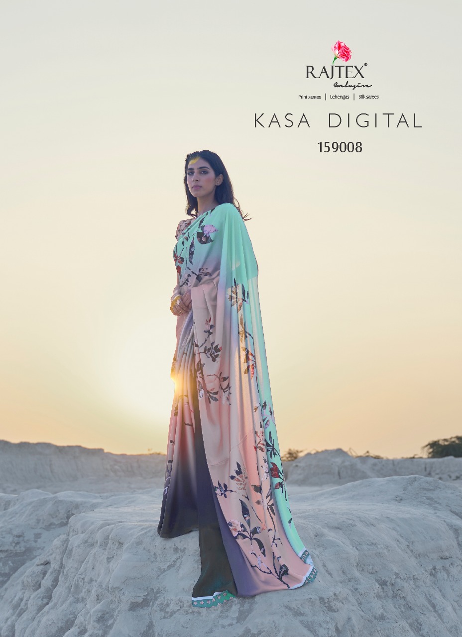 Rajtex Kasa Digital Japan Satin Crepe Saree Catalog
