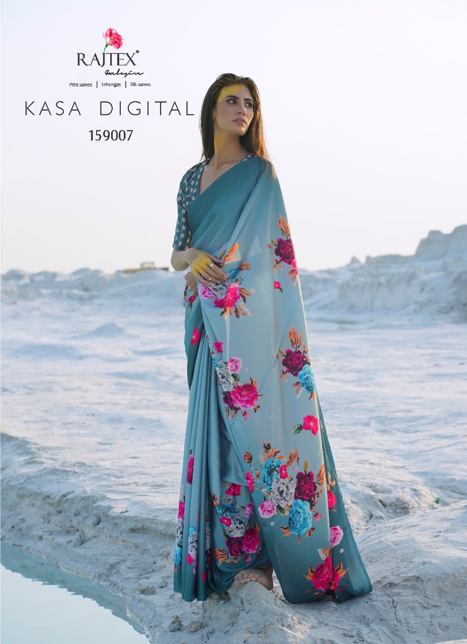 Rajtex Kasa Digital Japan Satin Crepe Saree Catalog