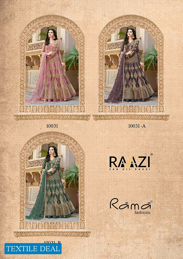Rama Raazi 10031 Colour Wholesale Shopping Designer Salwar Suits