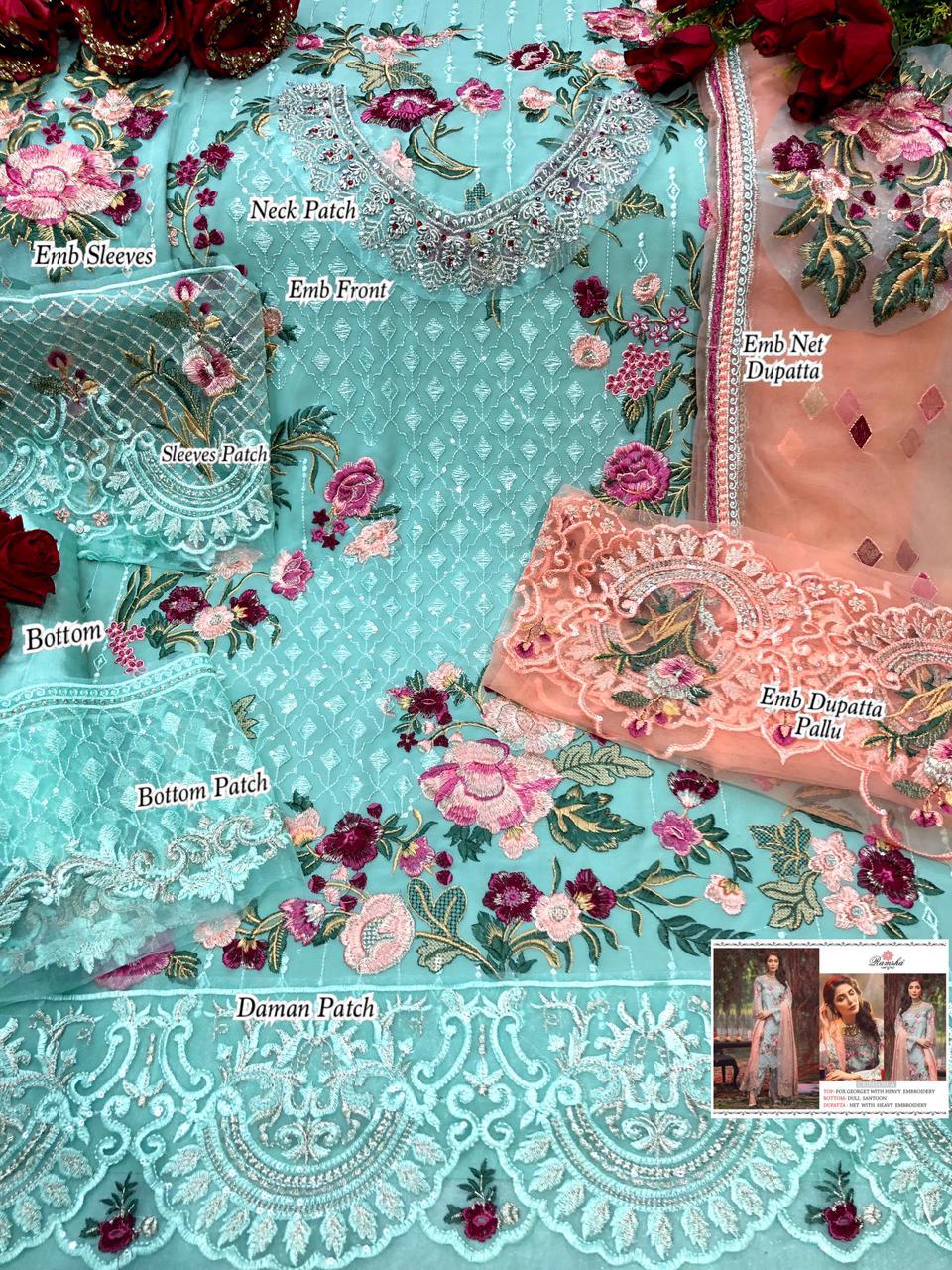 Ramsha Crimson Nx Wholesale Pakistani Concept Dress