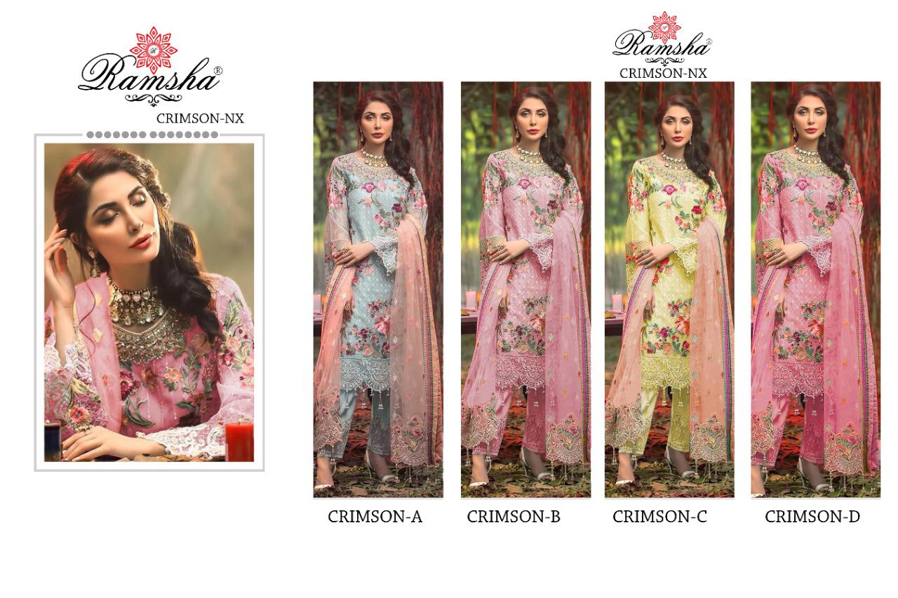 Ramsha Crimson Nx Wholesale Pakistani Concept Dress