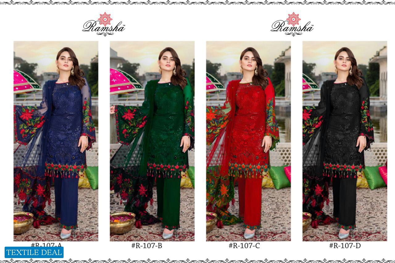 Ramsha R-107 Colour Wholesale Pakistani Concept dress