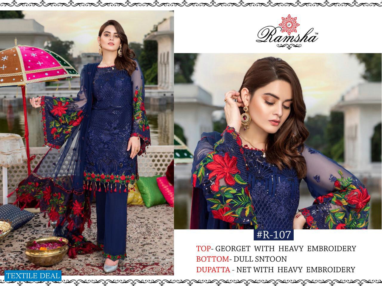 Ramsha R-107 Colour Wholesale Pakistani Concept dress