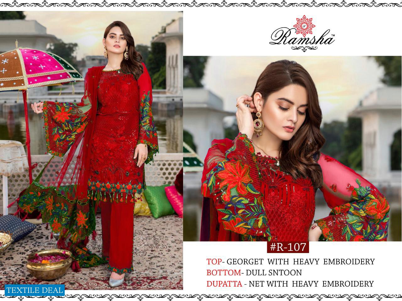 Ramsha R-107 Colour Wholesale Pakistani Concept dress