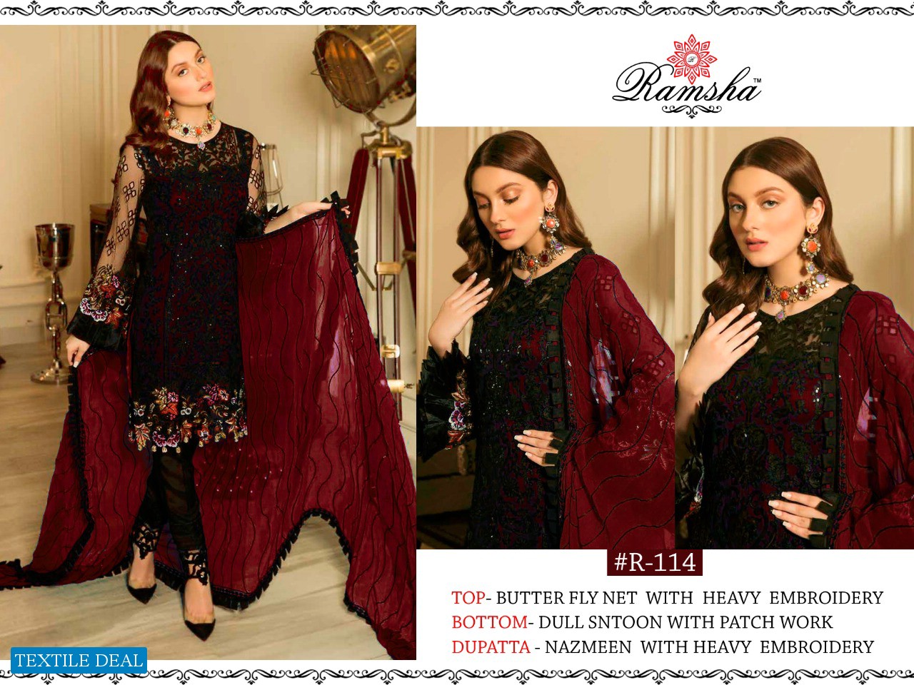 Ramsha R-114 Colours Wholesale Pakistani Dresses