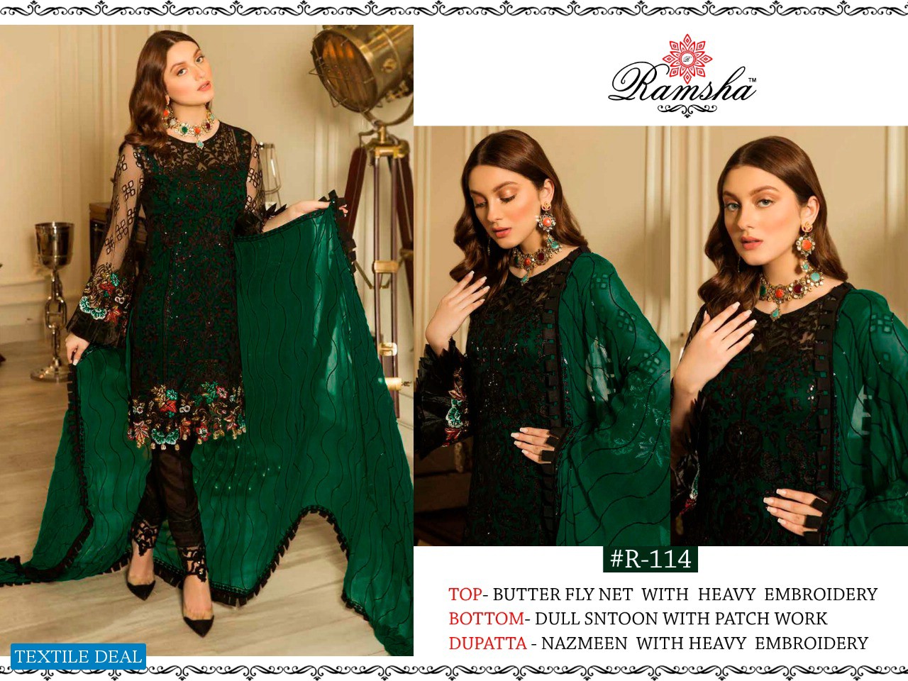 Ramsha R-114 Colours Wholesale Pakistani Dresses