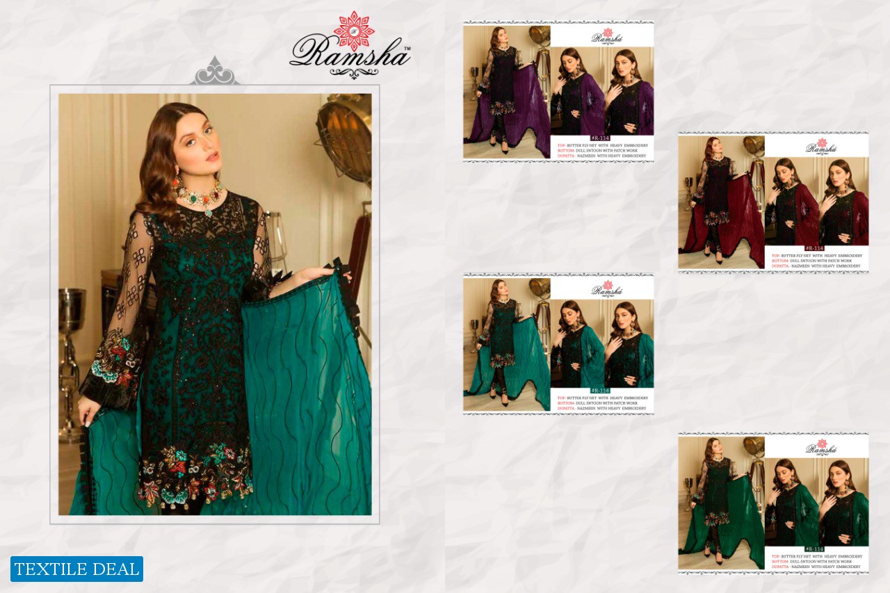 Ramsha R-114 Colours Wholesale Pakistani Dresses