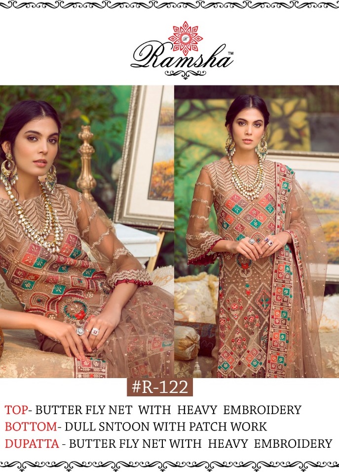 Ramsha R-122 Salwar Kameez Net  Wholesale in india