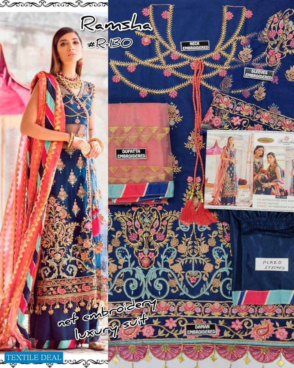 Ramsha R-129 R-130 R-131 Wholesale Pakistani Concept Dress