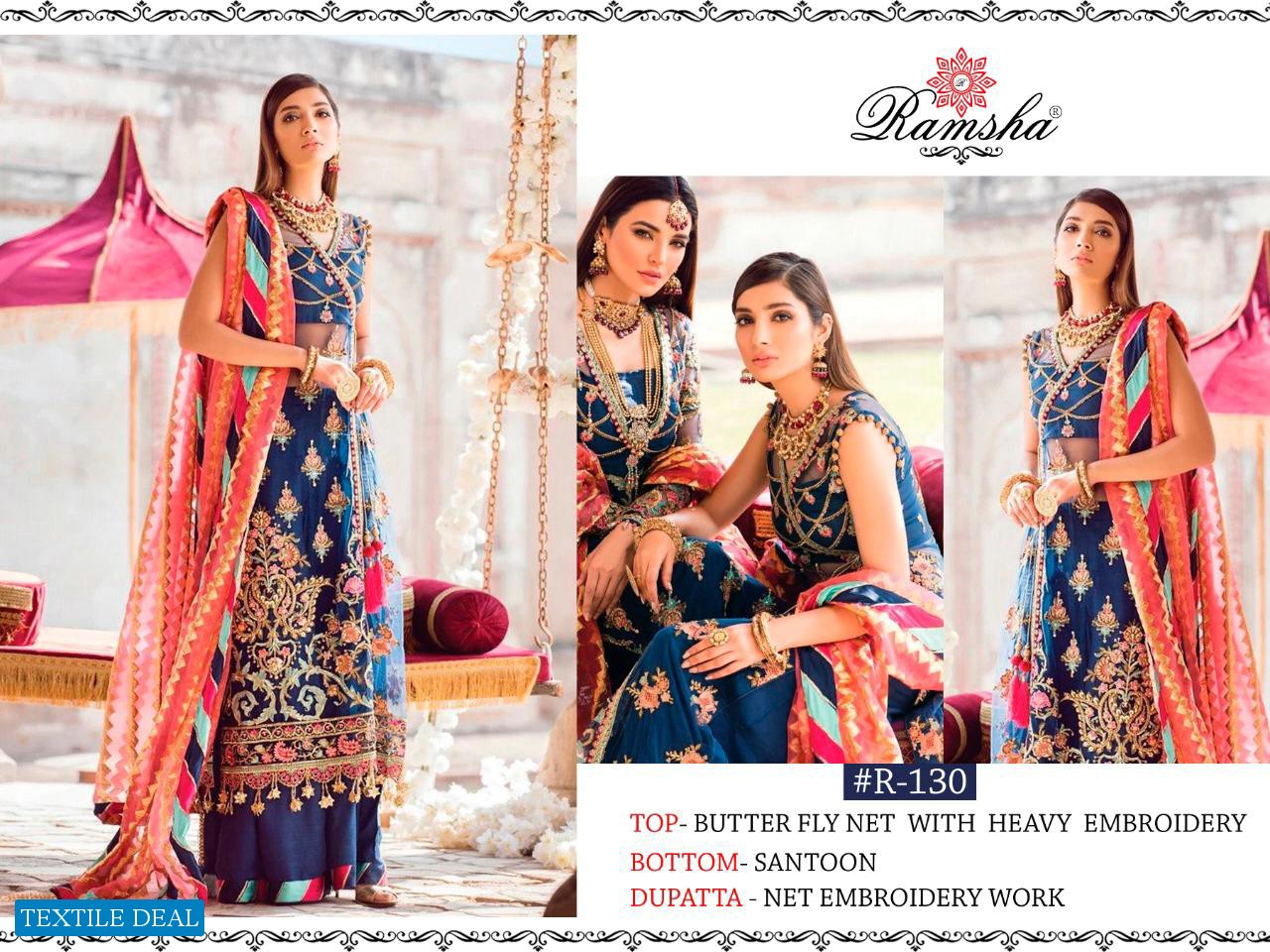 Ramsha R-129 R-130 R-131 Wholesale Pakistani Concept Dress
