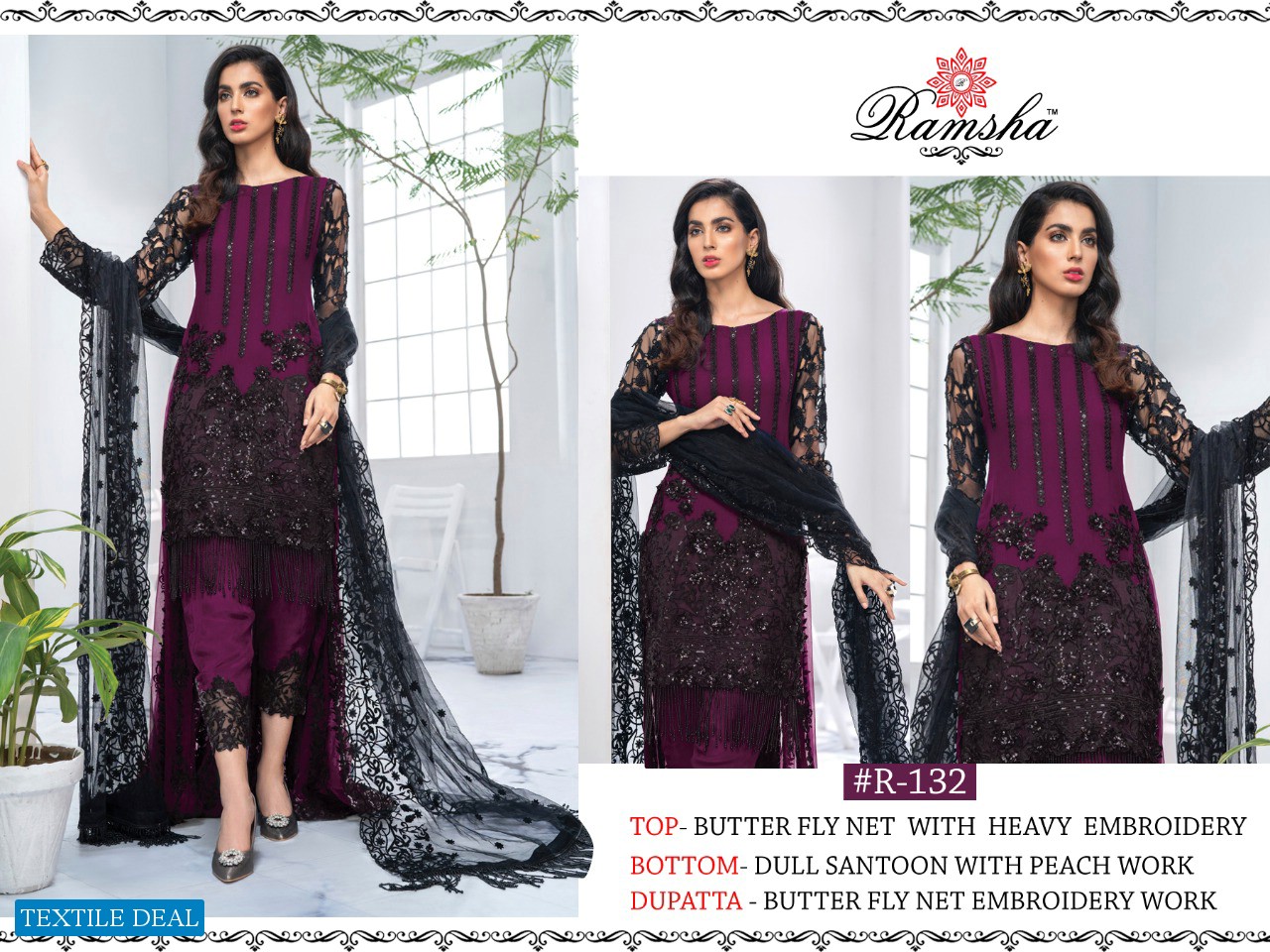 Ramsha R-132 Colour Wholesale Pakistani Concept Dress