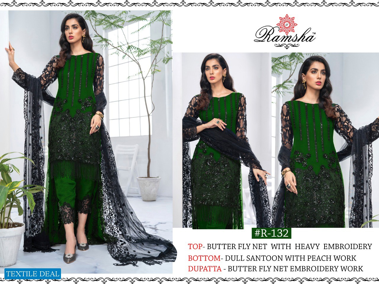 Ramsha R-132 Colour Wholesale Pakistani Concept Dress