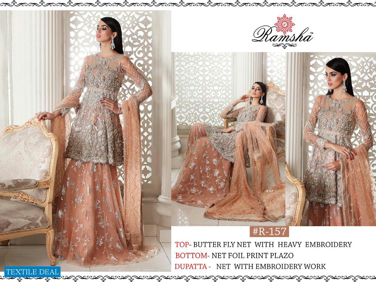 Ramsha R-157 And R-158 Wholesale Pakistani Concept Dress Material