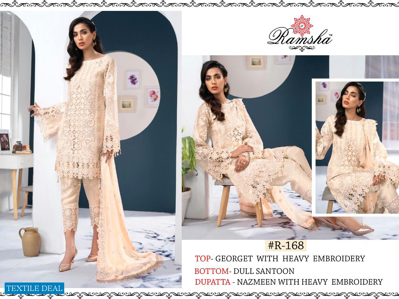 Ramsha R-168 To R-170 Wholesale Pakistani Suits