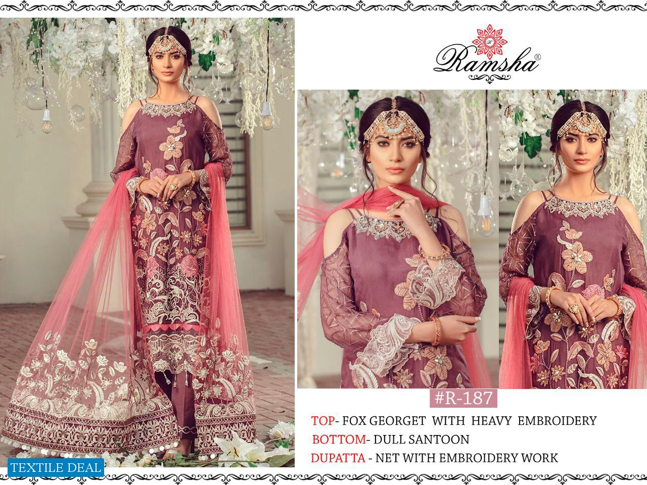 Ramsha R-184 R-185 R-186 And R-187 Wholesale Pakistani Concept Dress