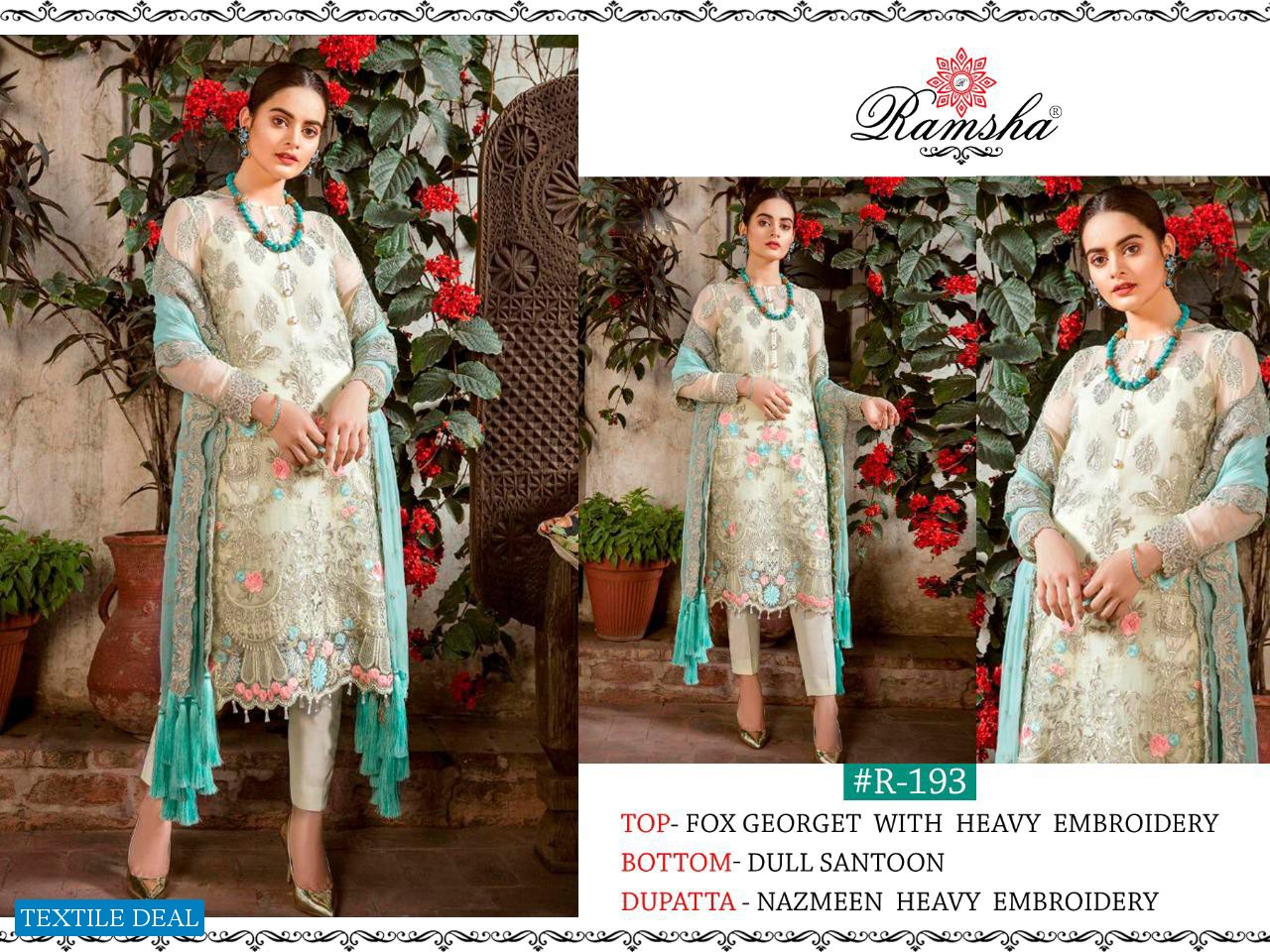 Ramsha R-188 R-189 R-190  R-191 R-192 R-193 R-194 R-195 R-196 Pakistani Dress