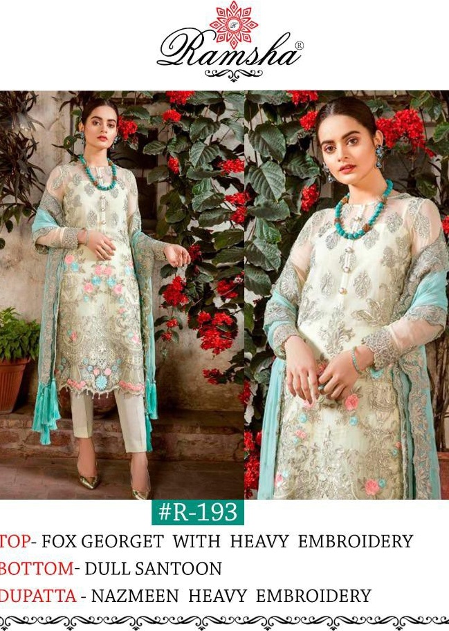 Ramsha R-188 R-189 R-190  R-191 R-192 R-193 R-194 R-195 R-196 Pakistani Dress