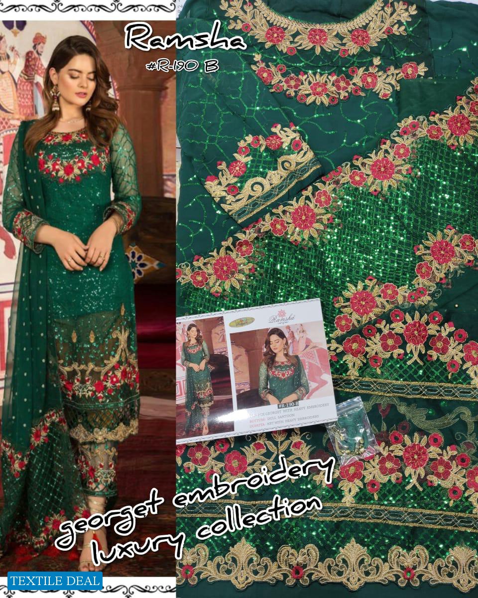 Ramsha R-188 R-189 R-190 R-191 Wholesale Pakistani Concept Dress
