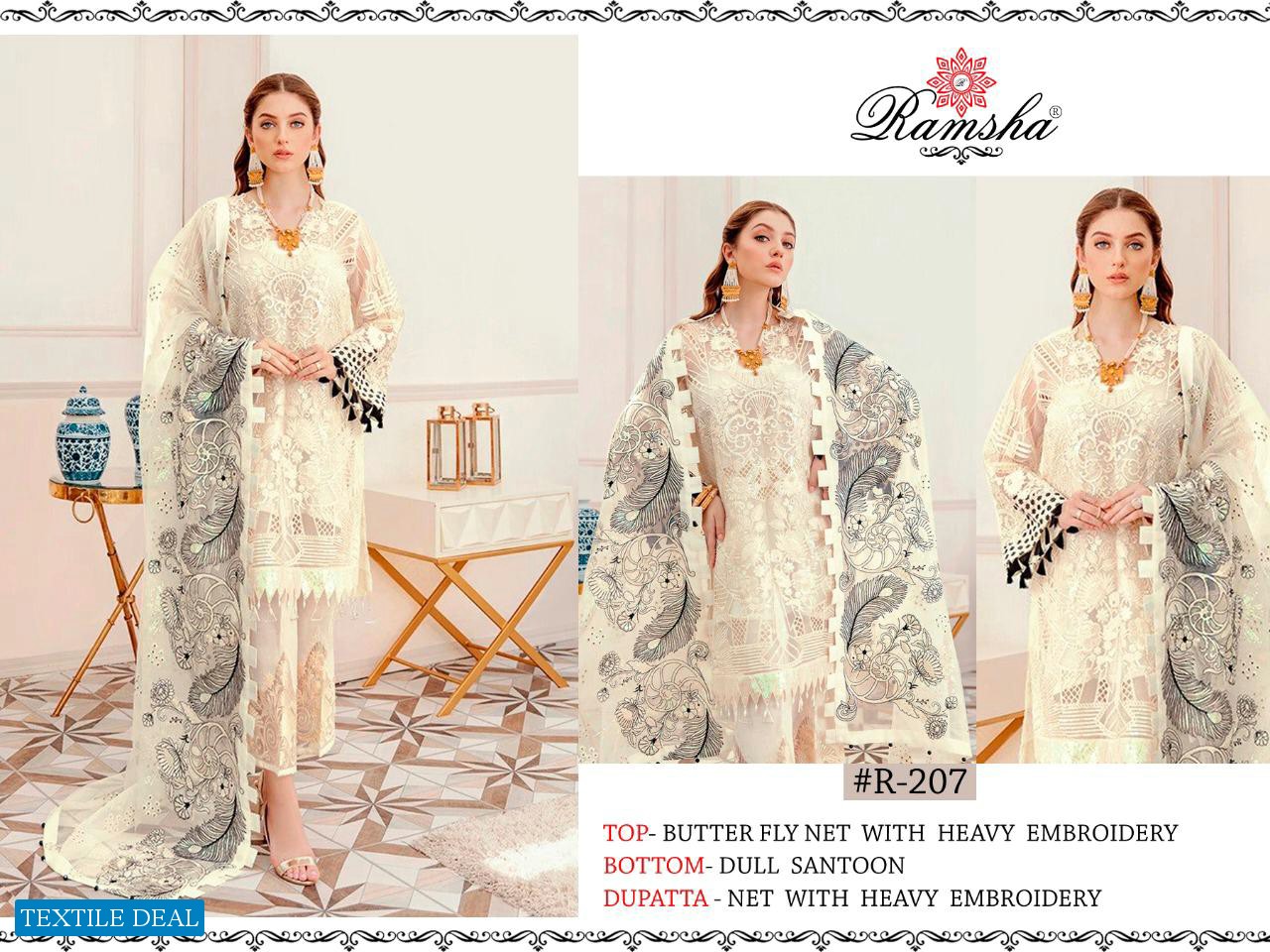 Ramsha R-203 R-204 R-205 R-206 And R-207 Wholesale Pakistani Concept Dress