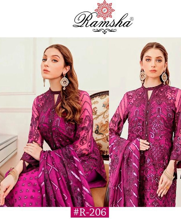 Ramsha R-203 R-204 R-205 R-206 And R-207 Wholesale Pakistani Concept Dress