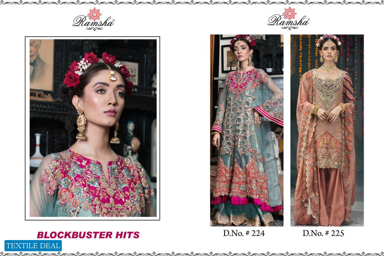 Ramsha R-224 And R-225 Wholesale Pakistani Dress