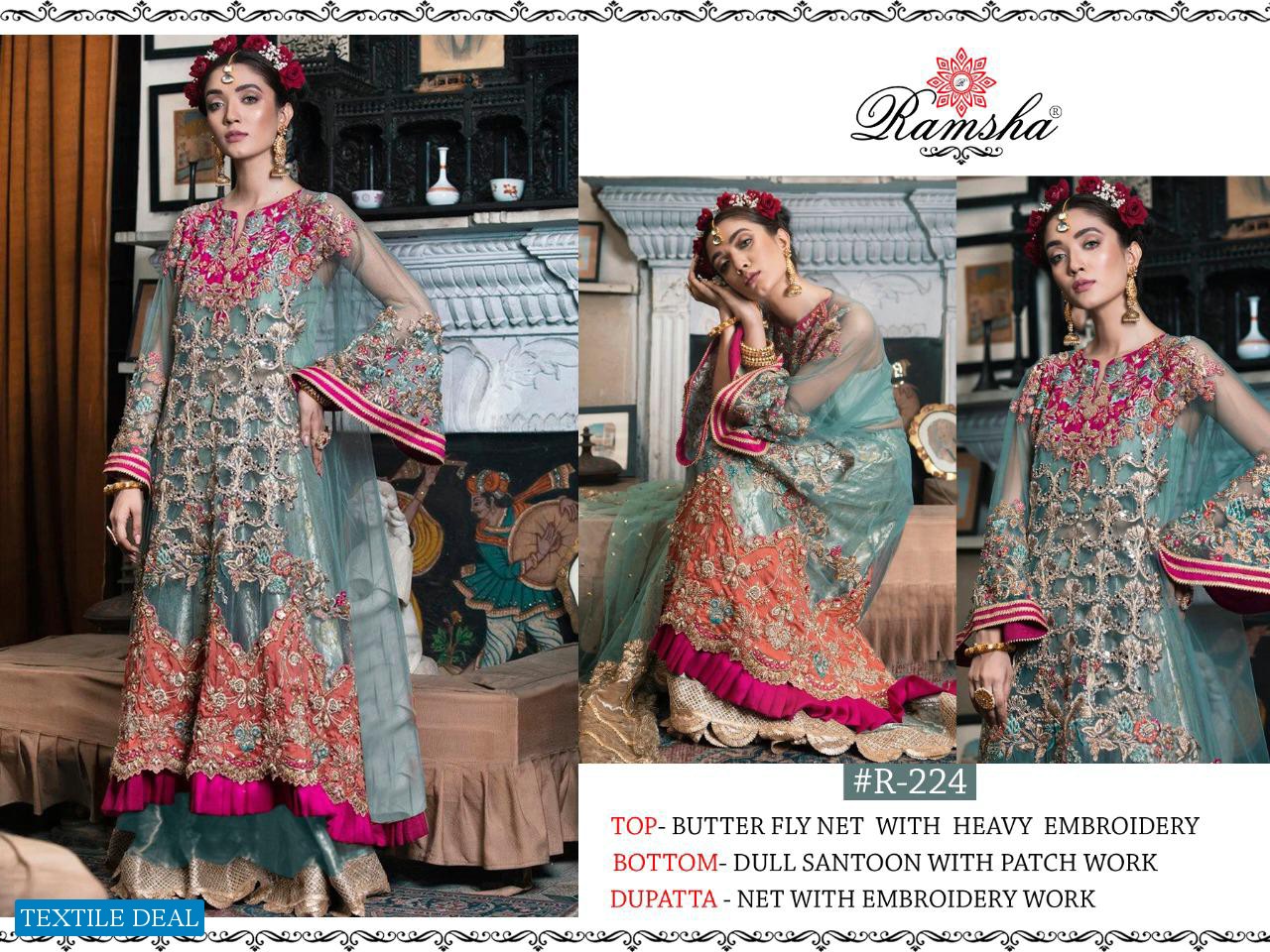 Ramsha R-224 And R-225 Wholesale Pakistani Dress