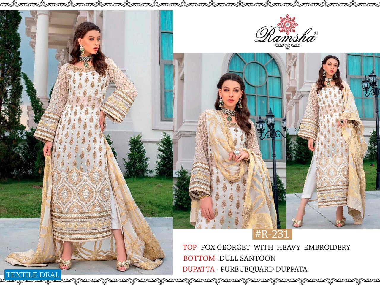 Ramsha R-231 to R-235 Wholesale Pakistani Concept Salwar Kameez