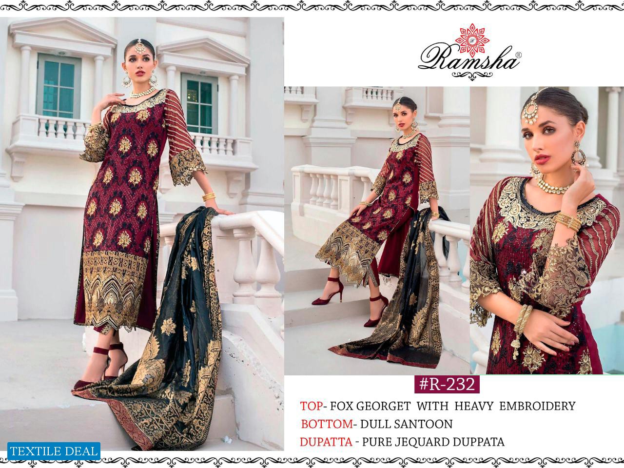 Ramsha R-231 to R-235 Wholesale Pakistani Concept Salwar Kameez