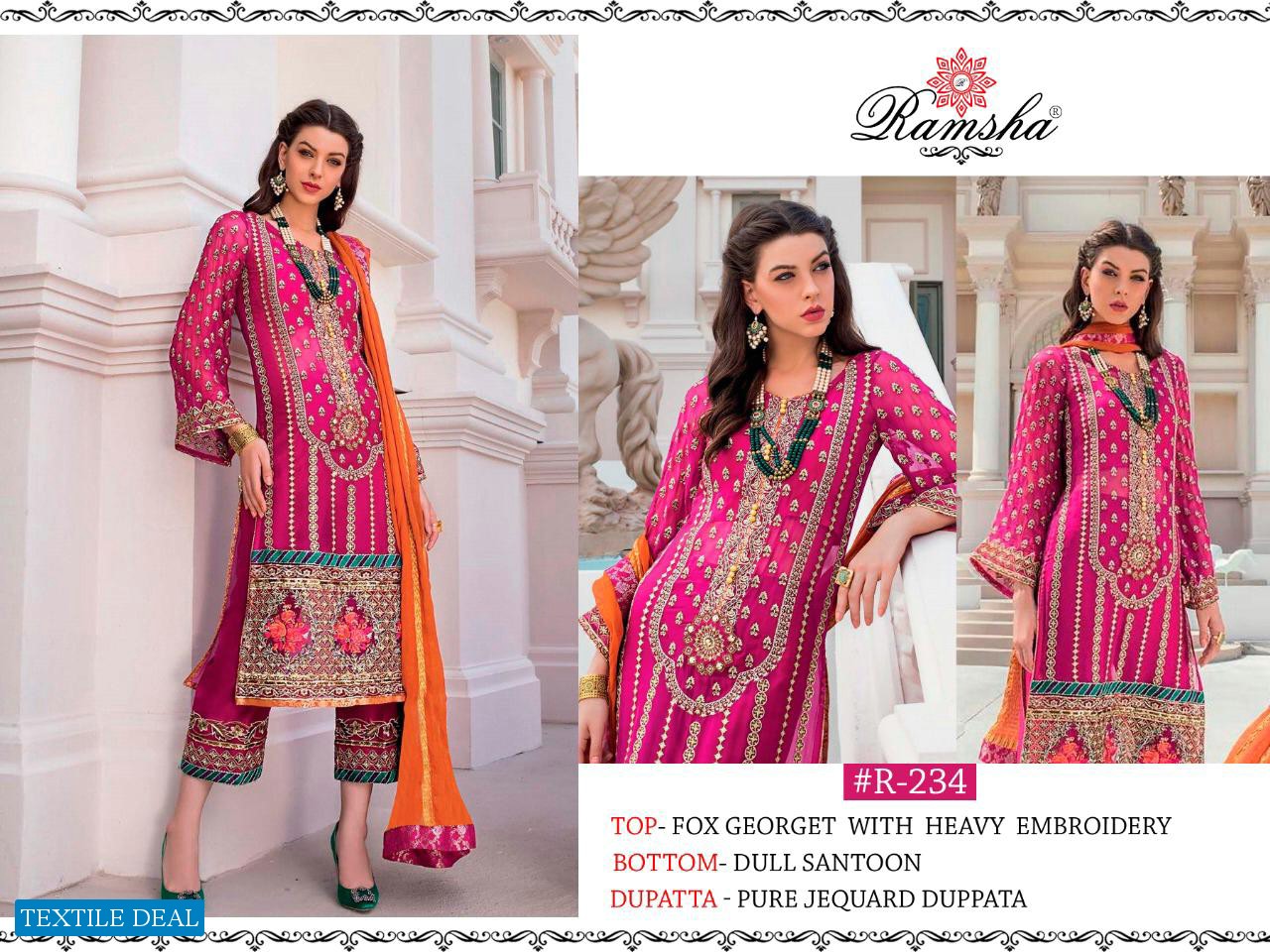 Ramsha R-231 to R-235 Wholesale Pakistani Concept Salwar Kameez
