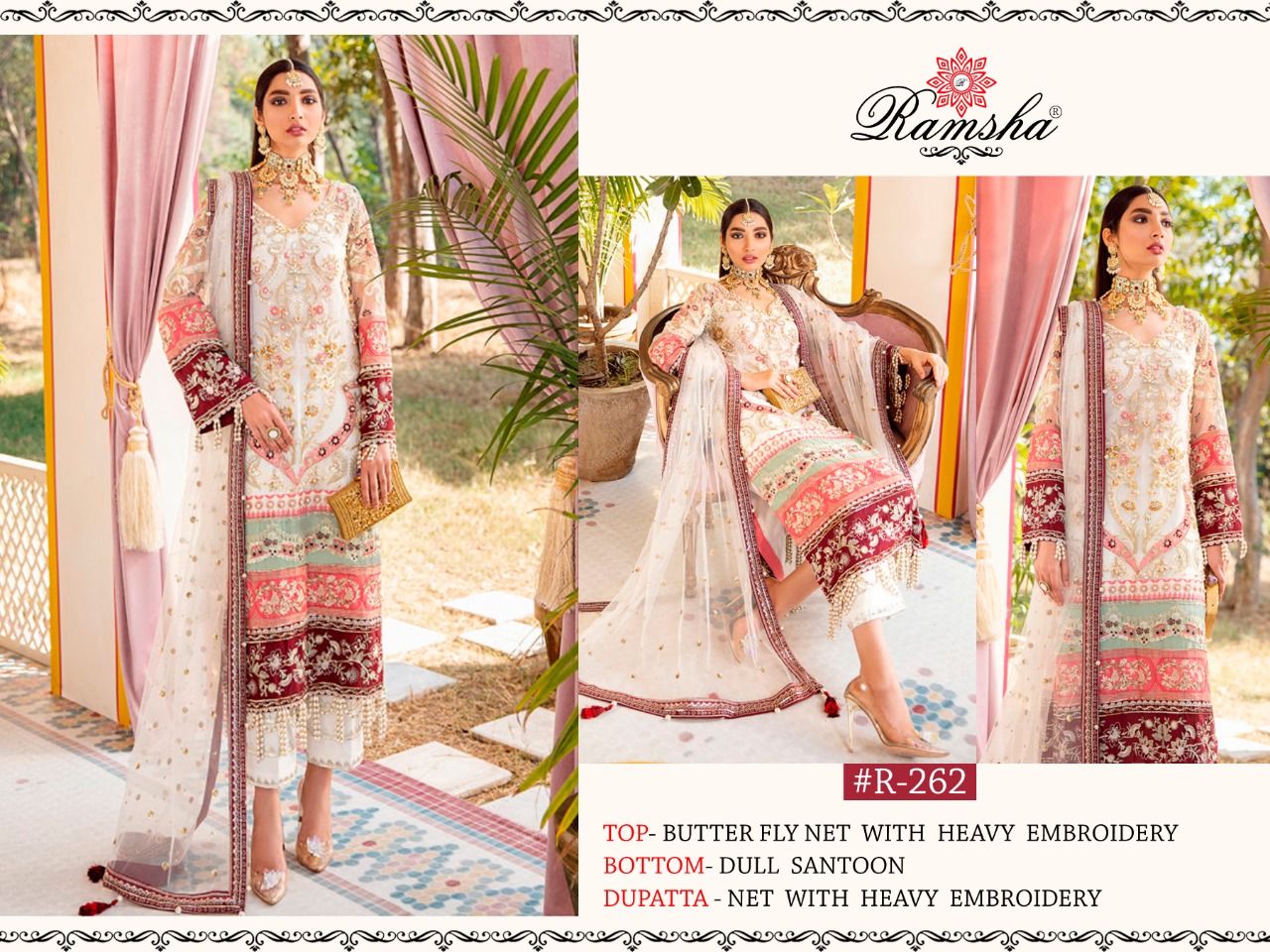 Ramsha R-262 R-263 And R-264 Wholesale Pakistani Salwar Kameez