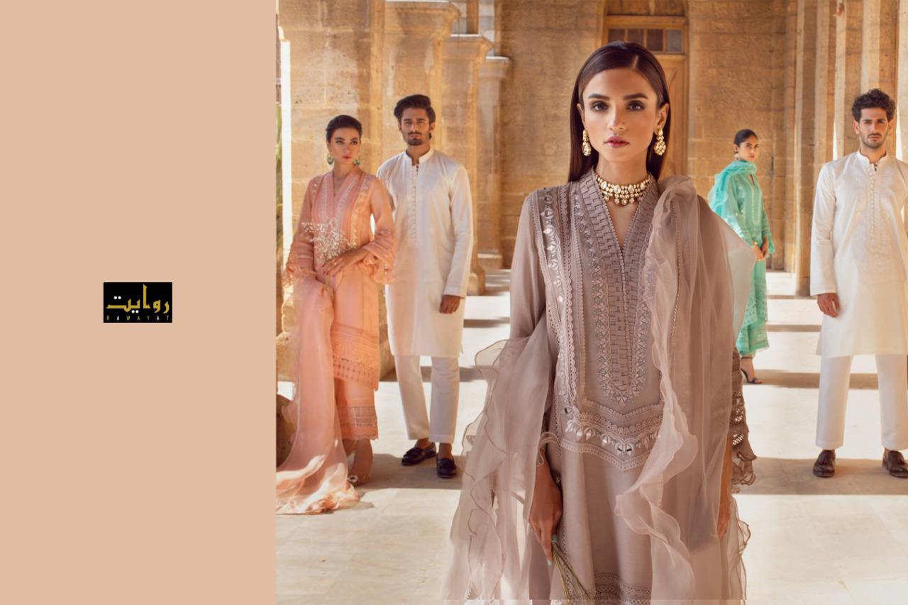 Rawayat Elaf Luxury Lawn Collection 2021 Wholesale Dress
